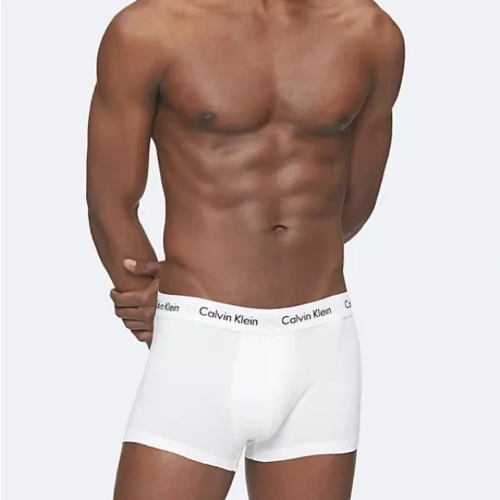 Calvin Klein 3-PK white Low-Rise cotton Stretch Trunks XL NWT